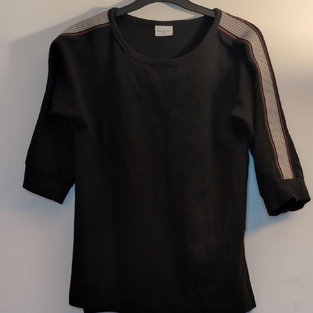 Dries Van Noten Striped Black Top M